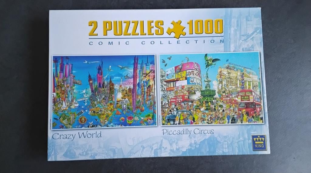 2 puzzels van 1000 stukjes., Ophalen of Verzenden, 500 t/m 1500 stukjes