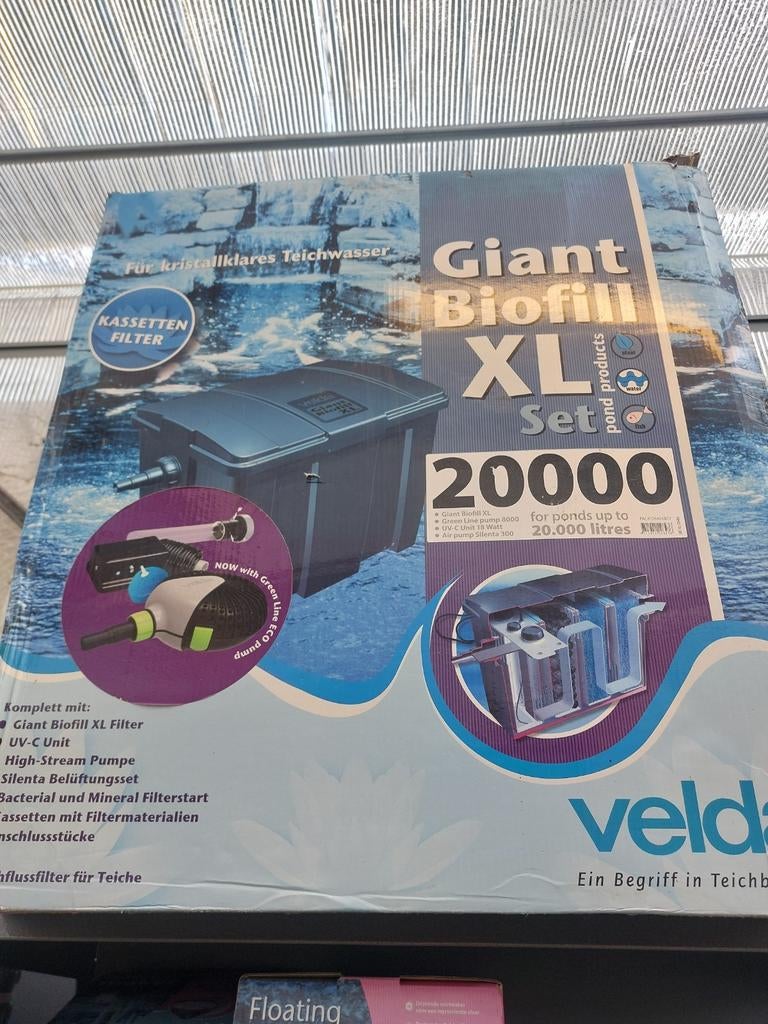 Velda Giant Biofill XL Set 20000 Vijverfilter - Nieuw, Ophalen of Verzenden, Nieuw