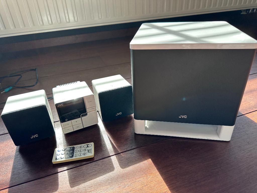 JVC Mini Component Stereo for iPod Digital Media Player, Ophalen of Verzenden, Gebruikt, Speakers, JVC