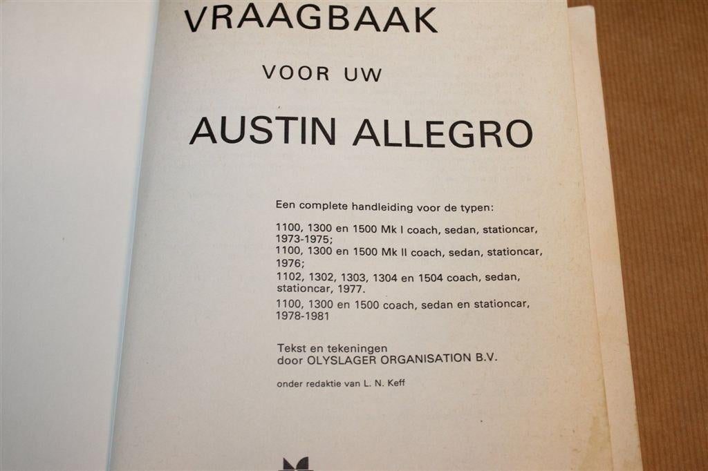 Vraagbaak Austin Allegro 1973-1981 — Handleiding, Ophalen of Verzenden