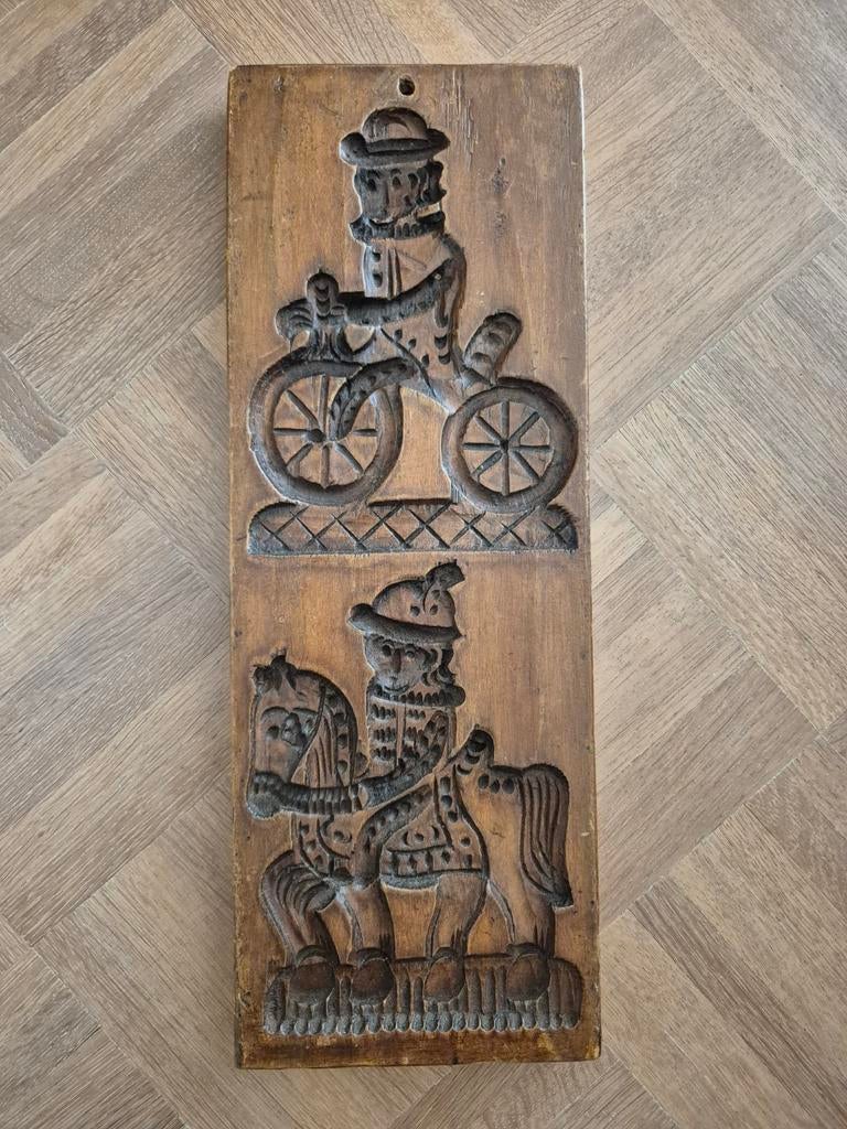 Antieke speculaasplank met twee figuren, Antiek en Kunst, Ophalen of Verzenden