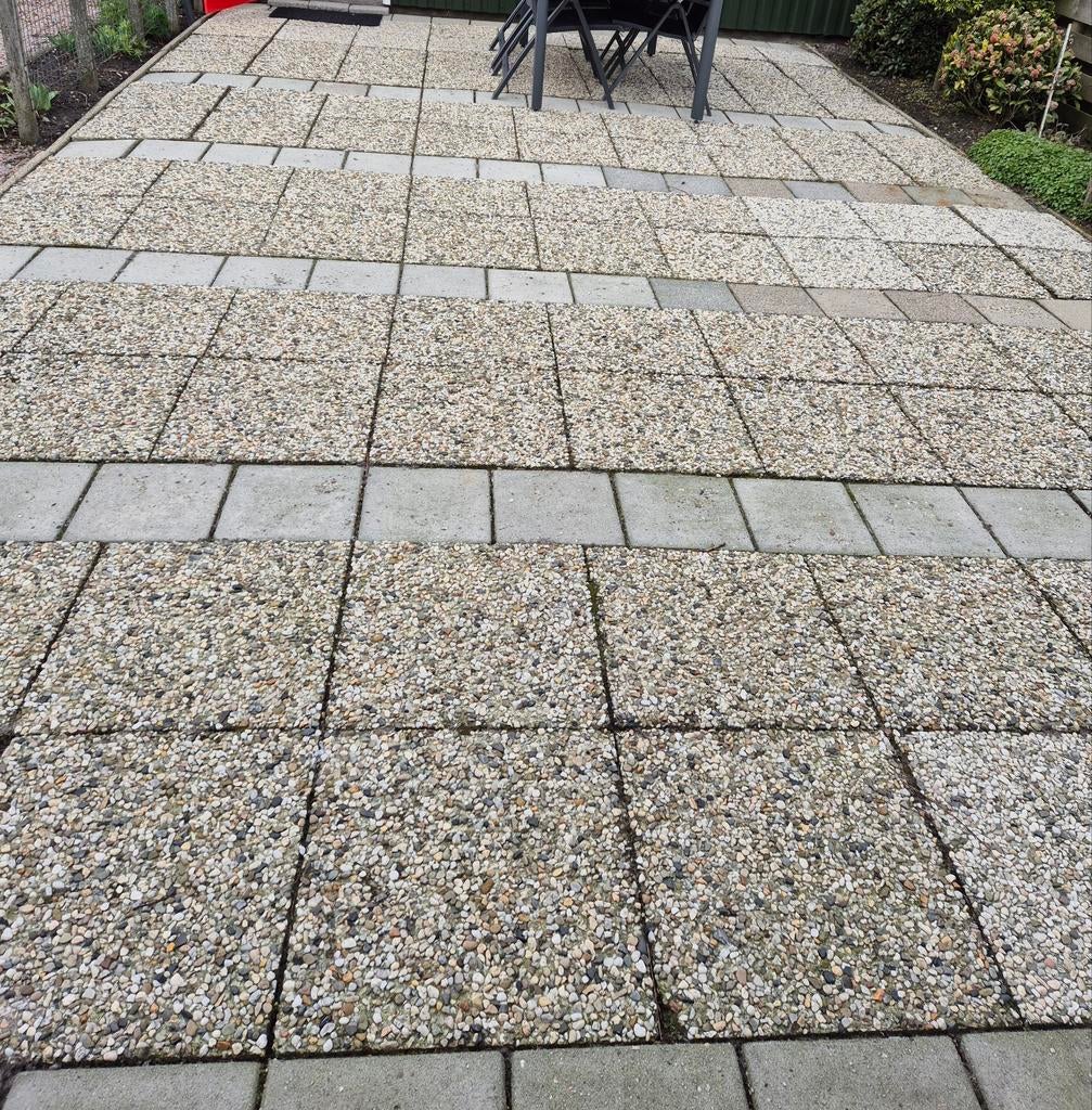 Grindtegels 50x50 cm - nog 27 stuks, Tuin en Terras, Tegels en Klinkers, Ophalen, Gebruikt, Beton, Terrastegels