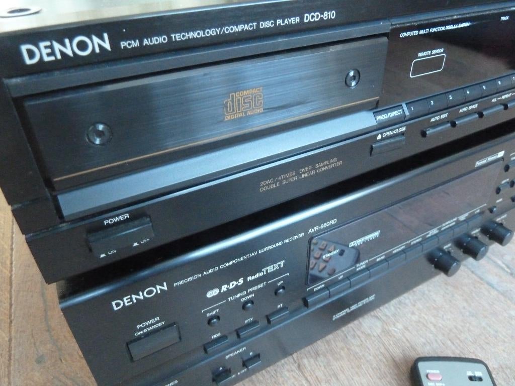 100% Gaaf & Goed ! DENON Receiver + CD-Speler en Afst Bed, Ophalen of Verzenden, Zo goed als nieuw, 60 tot 120 watt, Denon