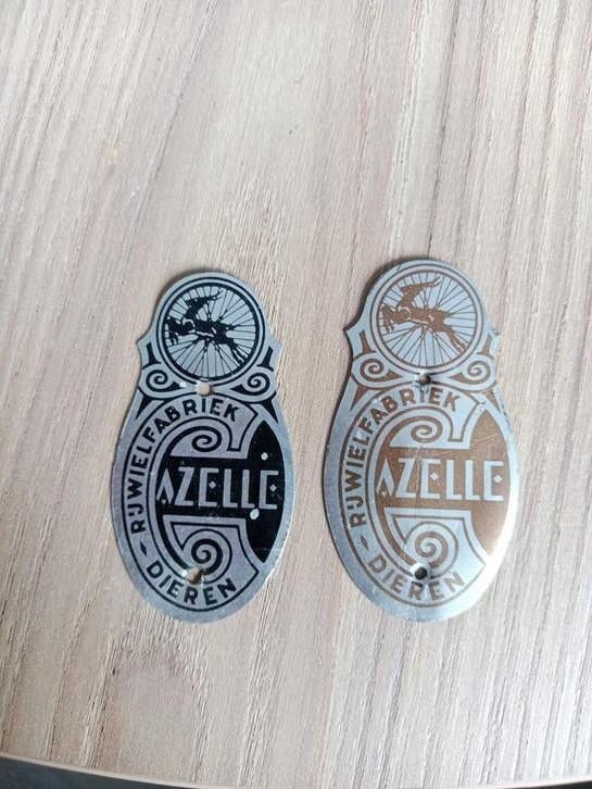 Vintage Gazelle fietsplaatjes, Ophalen of Verzenden, Gebruikt, Gazelle