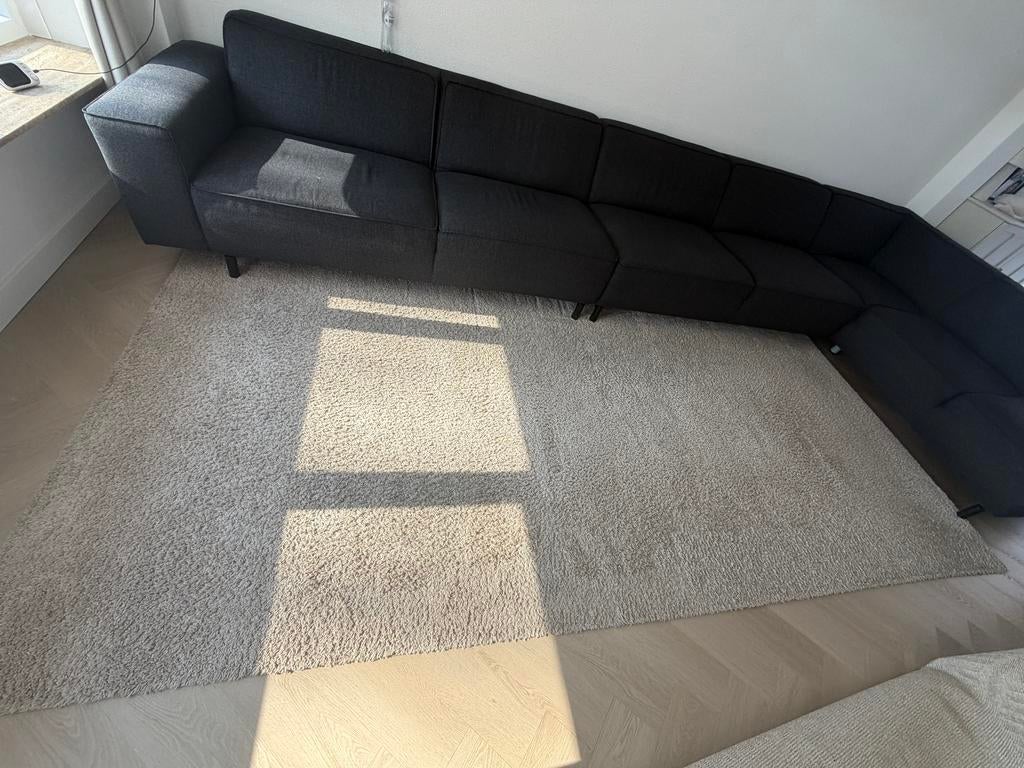 Beige vloerkleed 400x170 cm, Ophalen, Gebruikt, Beige, 200 cm of meer