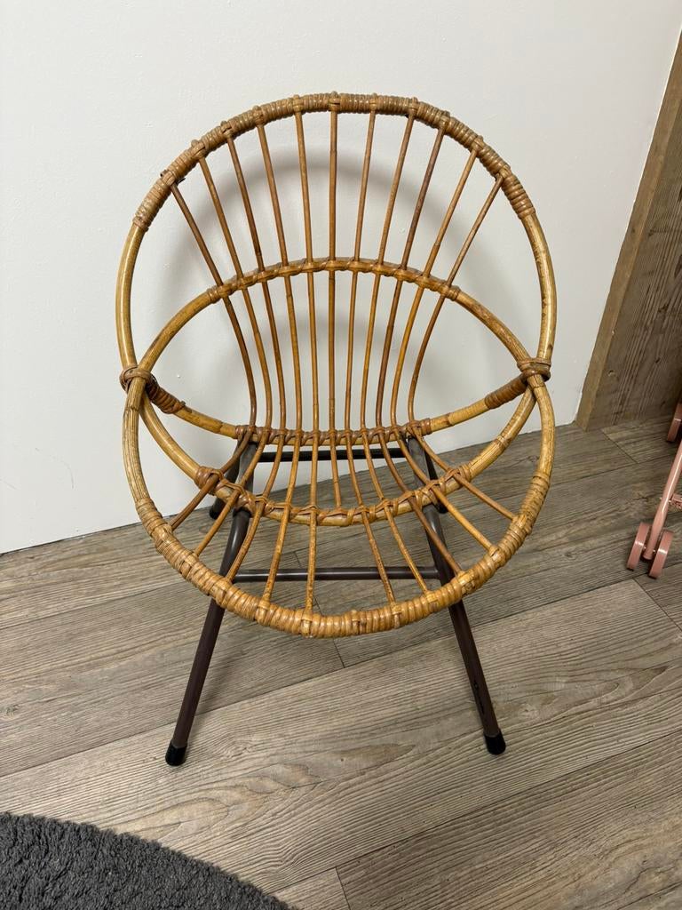 ZGAN kinderstoeltje vintage rotan Rohé Noordwolde, Ophalen, Zo goed als nieuw, Stoel(en)