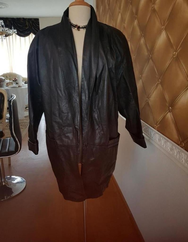 Echt leer jas, Kleding | Dames, Jassen | Zomer, Ophalen of Verzenden, Zo goed als nieuw, Maat 38/40 (M), Zwart