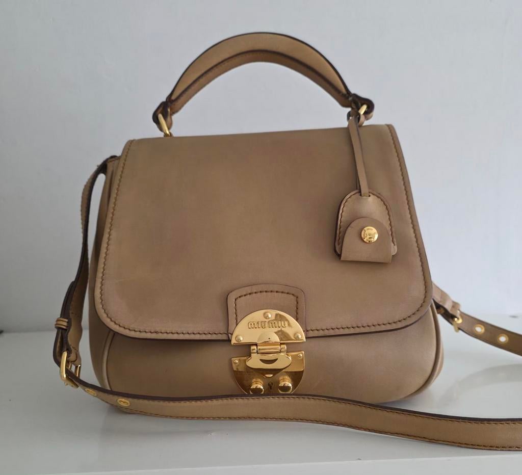 Miu Miu hand/ schouder tas, Verzenden, Beige, Overige typen