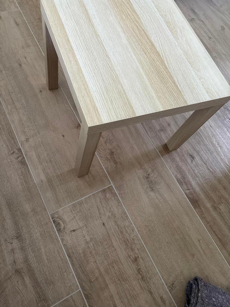 IKEA Lack salontafel eiken geglazuurd 60x60, Huis en Inrichting, Tafels | Salontafels, Ophalen, Gebruikt, 50 tot 100 cm, Minder dan 50 cm