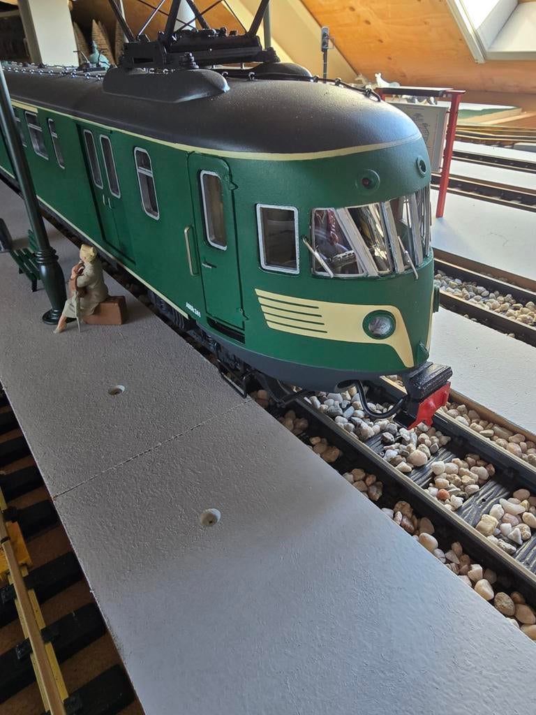 Mat '46 spoor G, LGB, van S&S den Haag, Bk 241, dig/geluid., Ophalen, Zo goed als nieuw, Locomotief