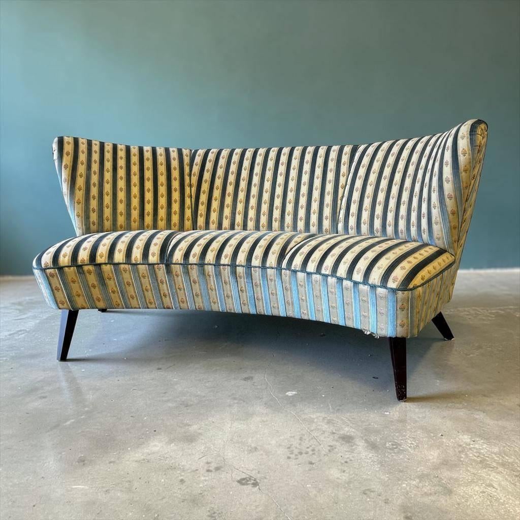 Vintage curved cocktailzetel / canapé / fauteuil, Ophalen