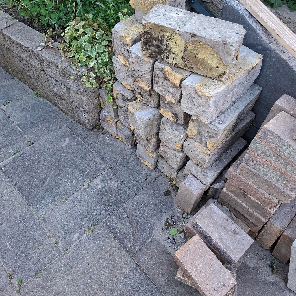 Blokken steen, Tuin en Terras, Ophalen, Gebruikt, Overige typen, Minder dan 5 m²