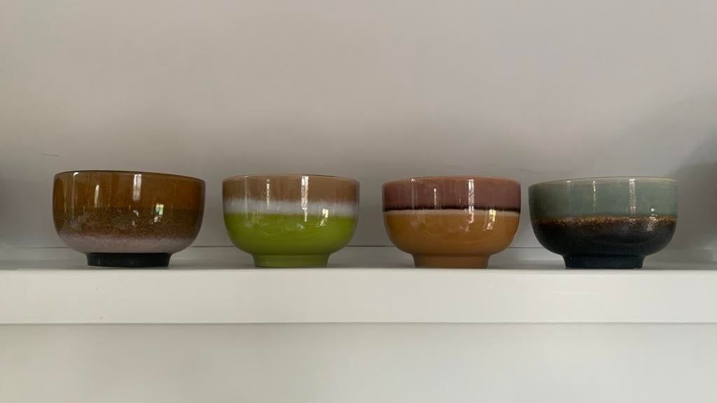 Vier hkliving hk living noodles kommen zgan, Ophalen, Keramiek, Zo goed als nieuw, Kom(men)