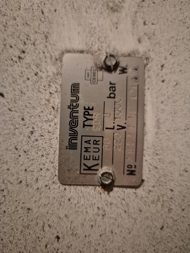 boiler inventum edr80, Ophalen, Gebruikt, 20 tot 100 liter, Boiler