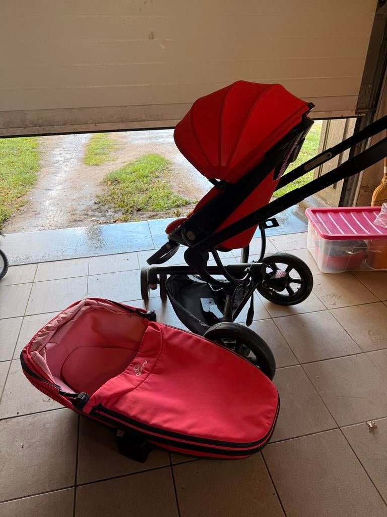 Quinny Moodd Buggy - Rood met reiswieg en shopper, Kinderwagen, Gebruikt, Met reiswieg, Quinny