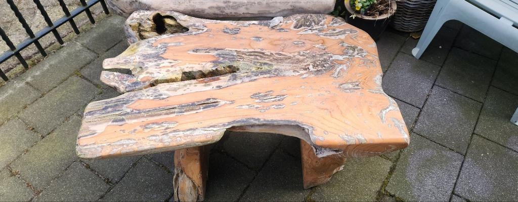 Twee boomstam tafels., Huis en Inrichting, Tafels | Salontafels, Gebruikt, 50 tot 100 cm, Rond, Minder dan 50 cm