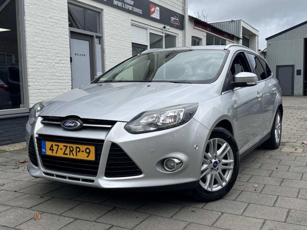 Ford FOCUS Wagon 1.0 EcoB. Titanium*Leder*Dealer-Ond*, Euro 5, 125 pk, Zwart, Handgeschakeld