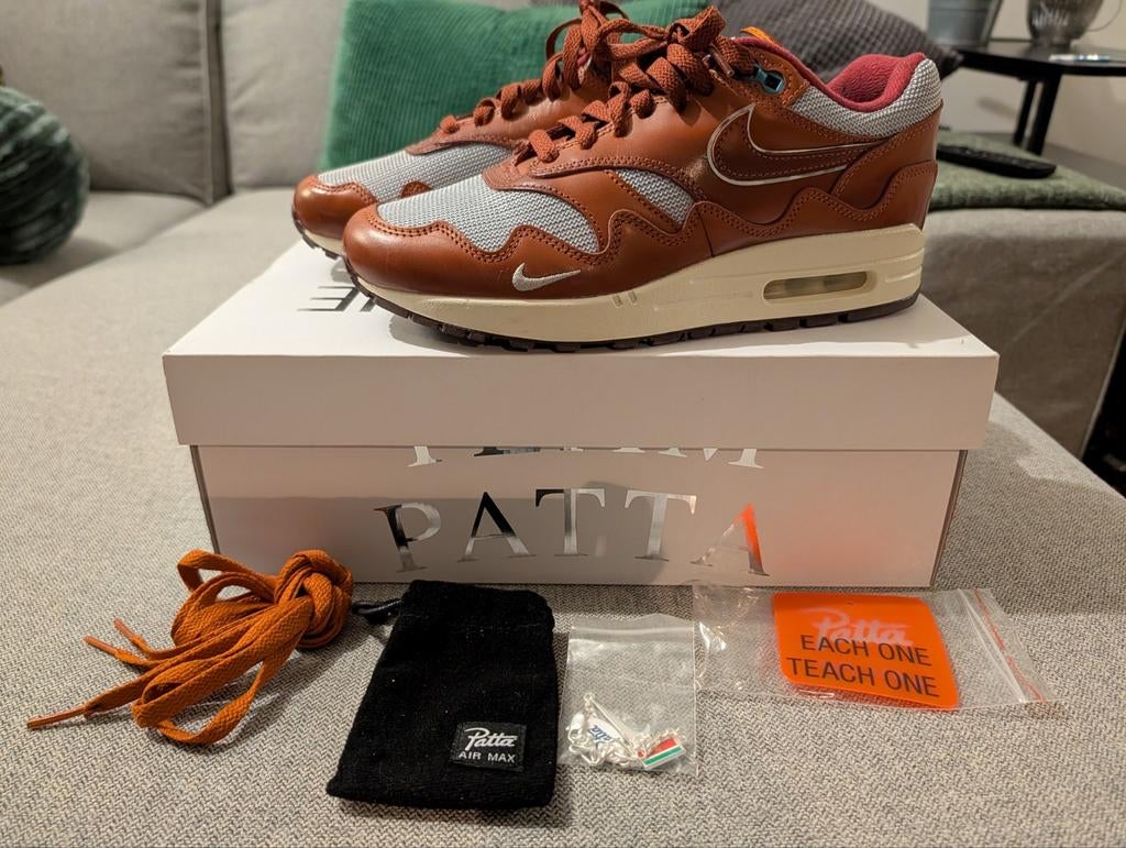 Nike Air Max 1 Patta wave dark russet 40, Bruin, Nike, Nieuw, Ophalen of Verzenden
