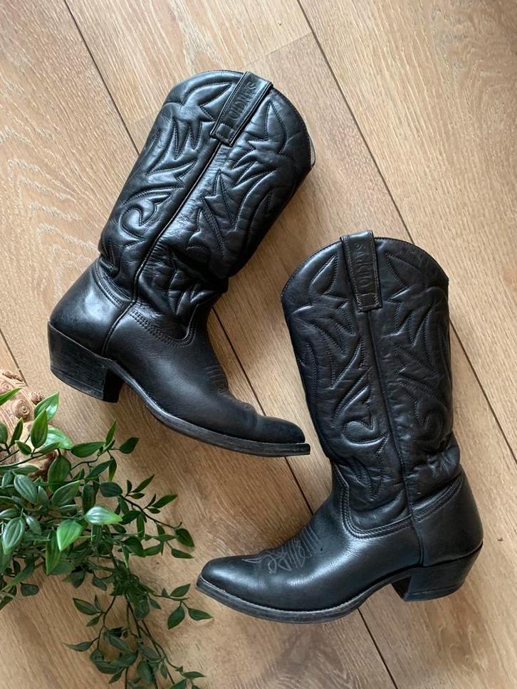 Sancho cowboylaarzen 38 western boots bohemian laarzen, Kleding | Dames, Schoenen, Hoge laarzen, -, Zwart, -