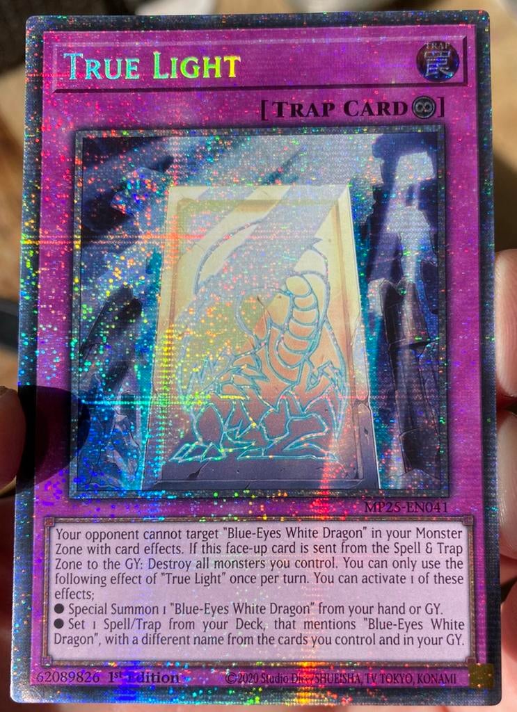 Yu-Gi-Oh! True Light MP25 1st Edition Starlight Rare !, Ophalen of Verzenden, Zo goed als nieuw, Losse kaart, Foil