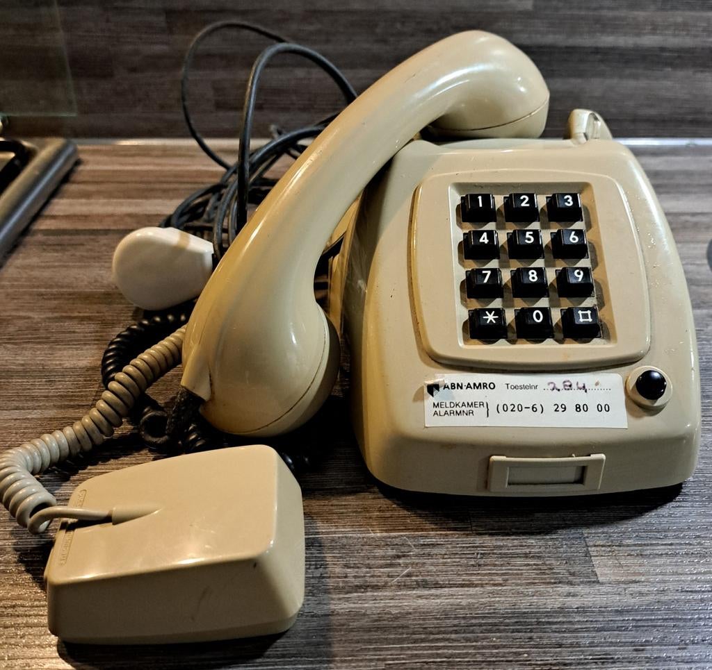 Vintage Telefoon T65-TDK druktoetsen extra luidspreker, Telecommunicatie, Vaste telefoons | Niet Draadloos, Ophalen of Verzenden