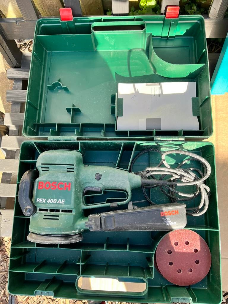 Bosch PEX 400 AE schuurmachine, Ophalen, Gebruikt, Minder dan 600 watt, Excentrische schuurmachine