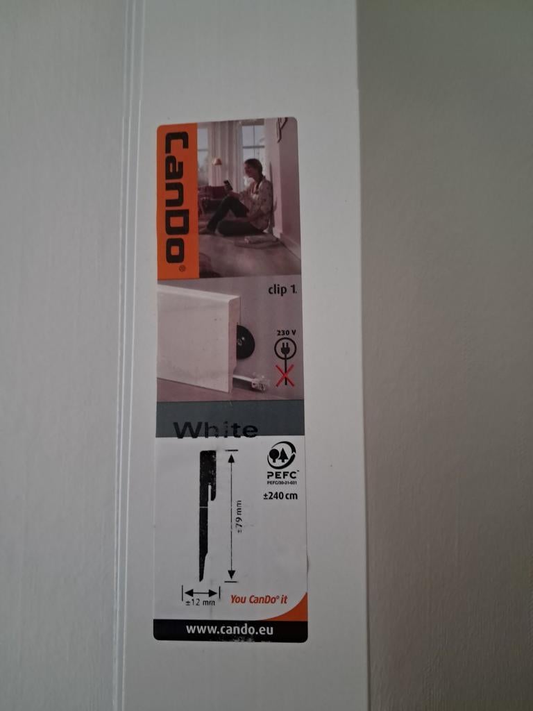 Nieuwe witte CanDo plinten (3 stuks), Nieuw, Ophalen of Verzenden, Mdf, 200 tot 250 cm