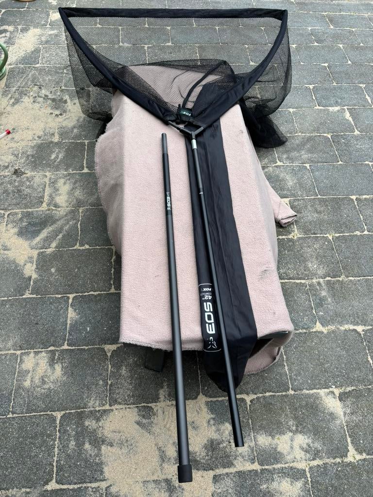 Fox eos 42 inch schepnet 3 delig, Watersport en Boten, Ophalen of Verzenden, Gebruikt, Net of Fuik