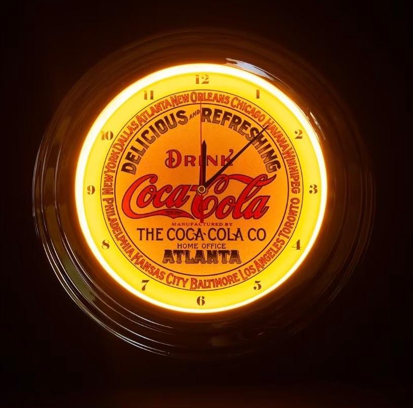 Klok - Neon LED - Coca Cola / Rock&Rol., Ophalen of Verzenden, Nieuw, Overige typen