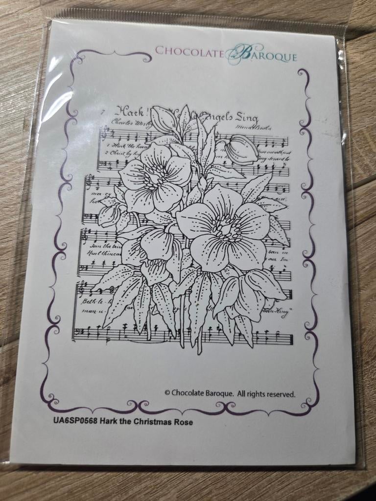 stempel Chocolate Baroque Hark the christmas rose, Ophalen of Verzenden, Nieuw, Unmounted stempel