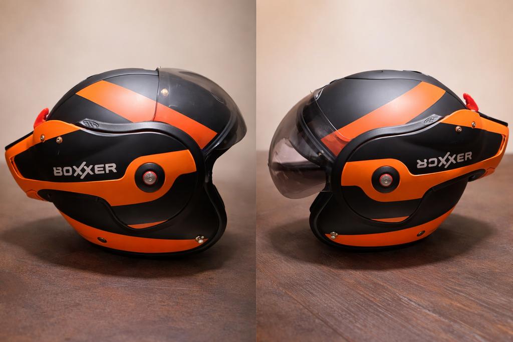 Roof Boxer V8 helm - Zwart/Oranje, Overige merken, Systeemhelm, Heren, Ophalen of Verzenden