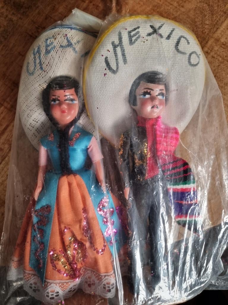 Vintage Mexicaanse poppen - Souvenir Mexico, Ophalen of Verzenden, Gebruikt