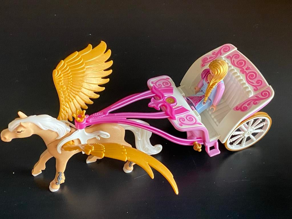 Playmobil Pegasus met Koets en Prinses, Ophalen of Verzenden, Gebruikt, Meisje