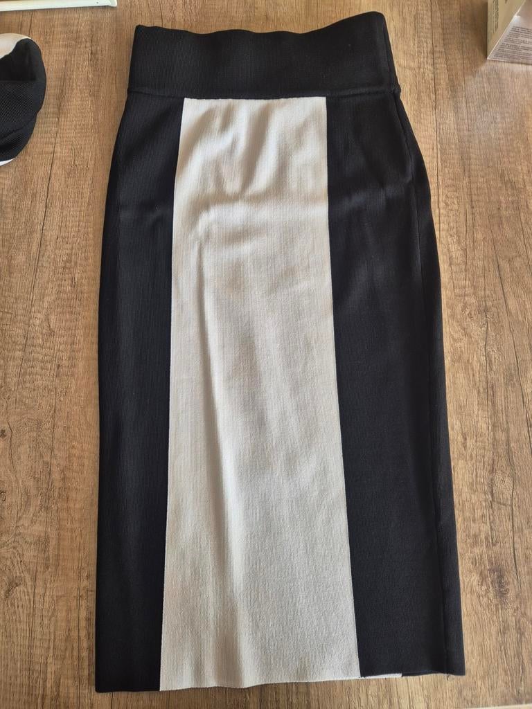 Balmain x H&M zwart witte rok maat 36, H&M, Zwart, Nieuw, Ophalen of Verzenden