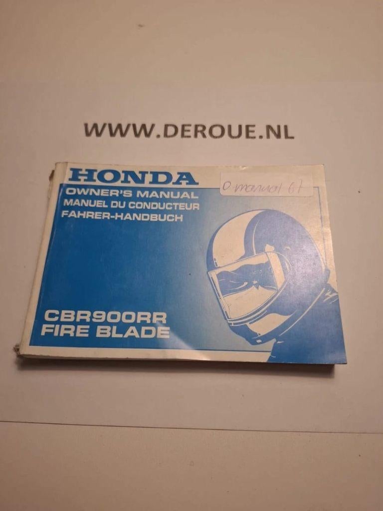 67 0WNERS MANUAL HONDA CBR 900RR FIRE BLADE  USED, Ophalen of Verzenden, Honda