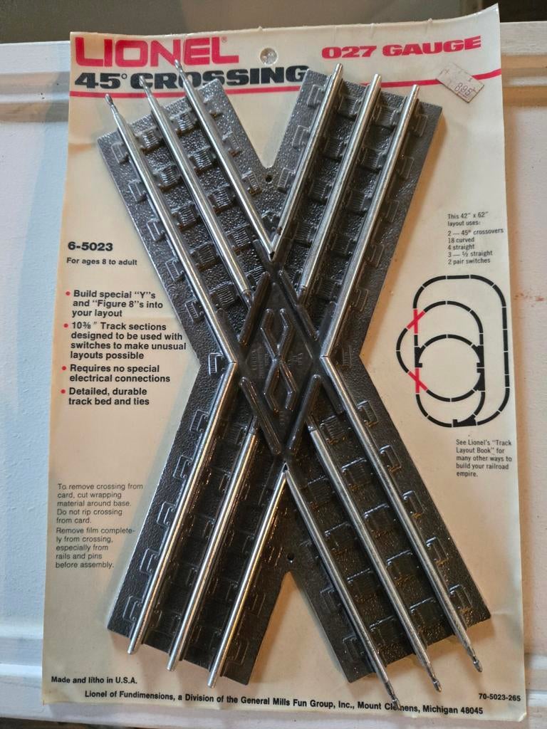 Lionel 45 Crossing 027 Gauge en een wissel, Verzenden