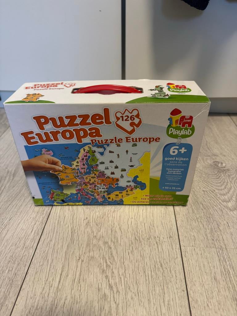 Jumbo Playlab Puzzel Europa 126 stukjes, Ophalen of Verzenden, Meer dan 50 stukjes, Zo goed als nieuw, 6 jaar of ouder