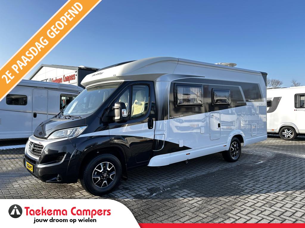 Hobby Optima De Luxe 65FL Fransbed/Automaat/2020/Level/160pk, Caravans en Kamperen, Campers, Automaat, Fiat, Hobby, Bedrijf