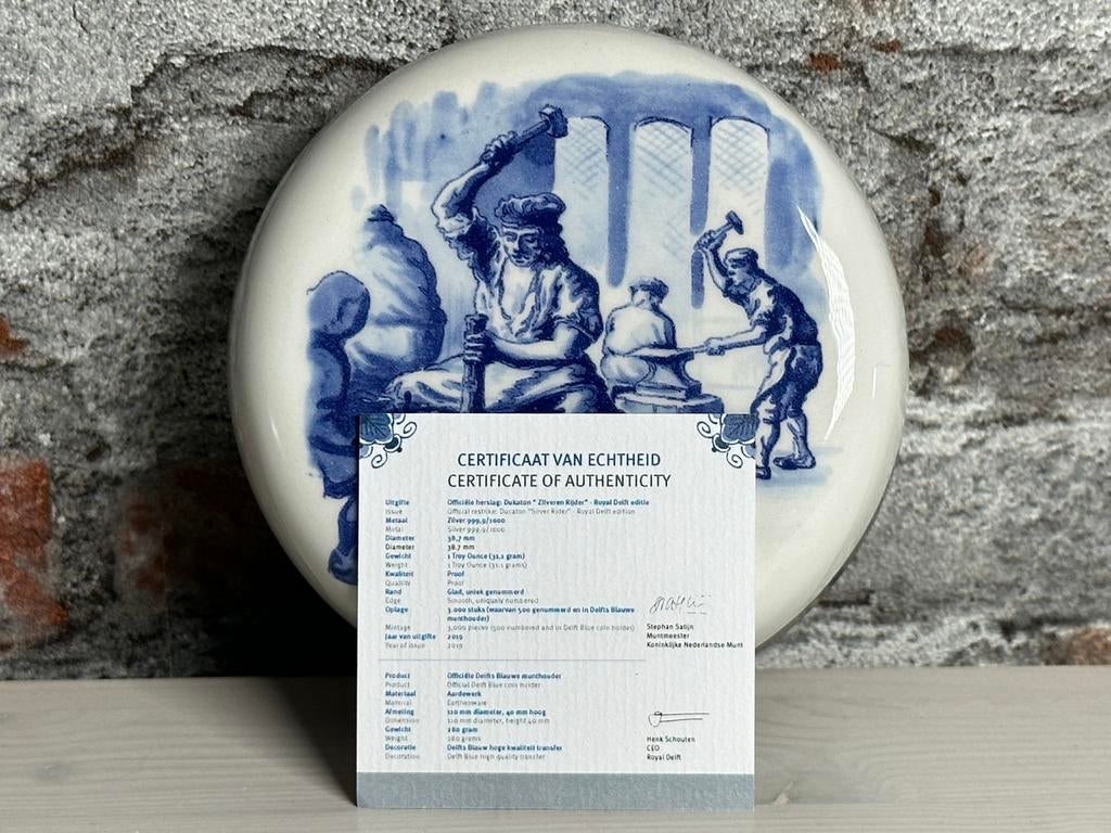 Officeel herslag zilver dukaat zilveren rijder 2019, Ophalen of Verzenden, Vóór koninkrijk, Overige waardes, Zilver