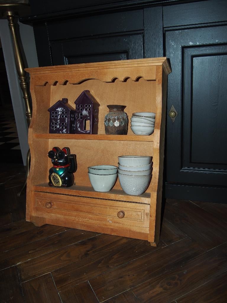 Kleine Houten Wandkastje/keukenkastje, Ophalen, Gebruikt