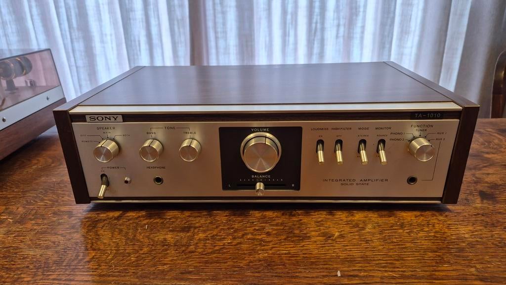 Sony TA-1010 vintage Versterker met 2 phono uitgangen, Ophalen of Verzenden, Minder dan 60 watt, Sony