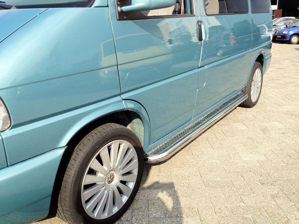 VW T4 Sidebars buis 60 mm met RVS trede (set van 2 stuks), Niet ingevuld, Niet ingevuld, Niet ingevuld