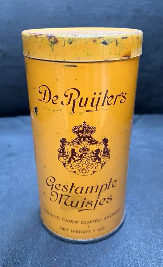 Vintage blik de Ruijters gestampte muisjes, Ophalen of Verzenden, Gebruikt, Overige, Overige merken