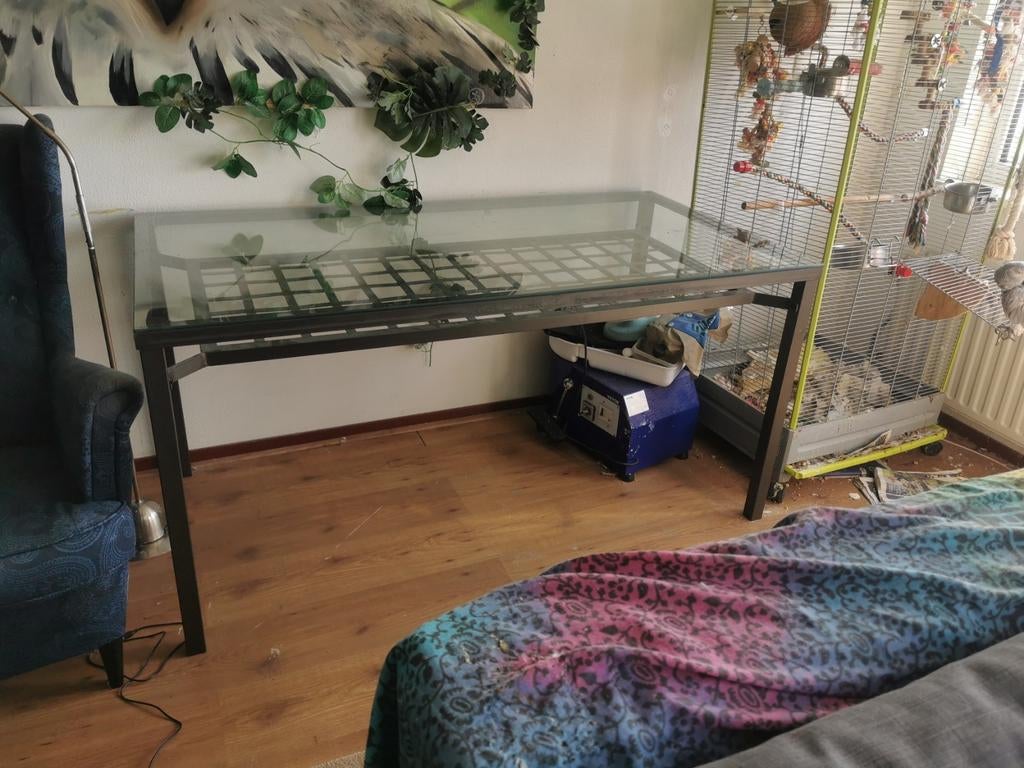 Glazen tafel eet tafel, Huizen en Kamers