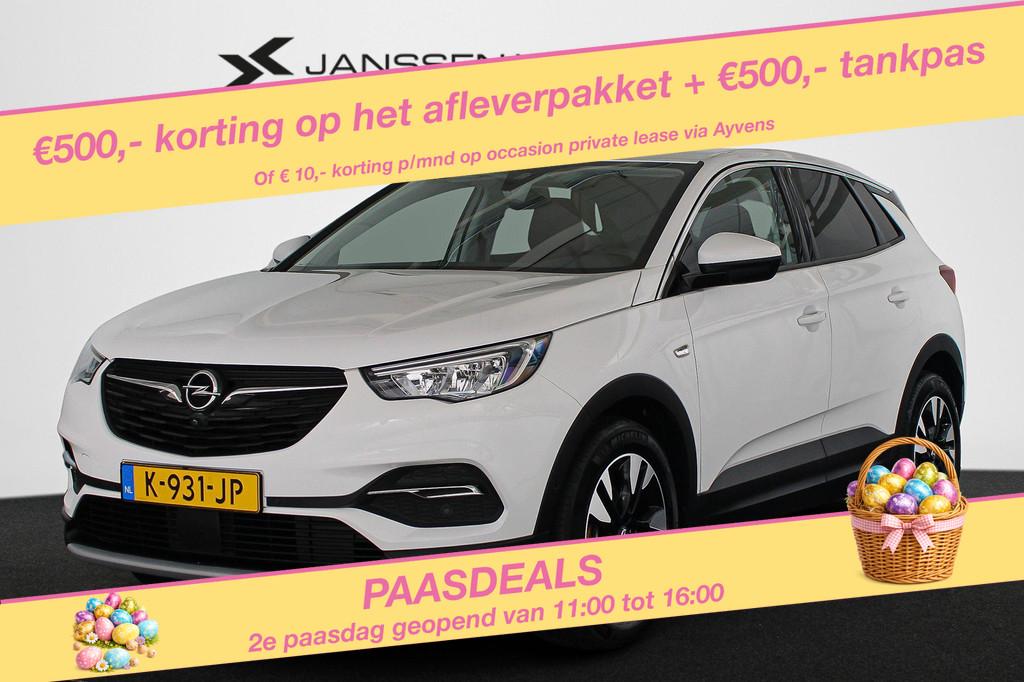 Opel Grandland X 1.2 Turbo Elegance 360 Camera Carplay Dodeh, Stof, 1199 cc, Wit, Origineel Nederlands