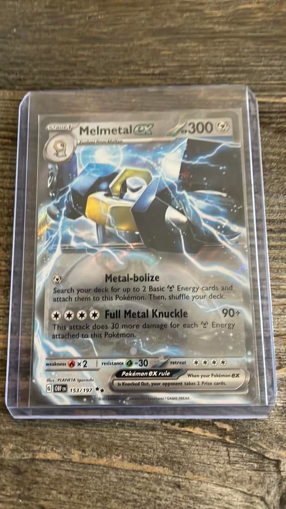 Melmetal EX 153/197 Pokemon, Ophalen of Verzenden, Zo goed als nieuw