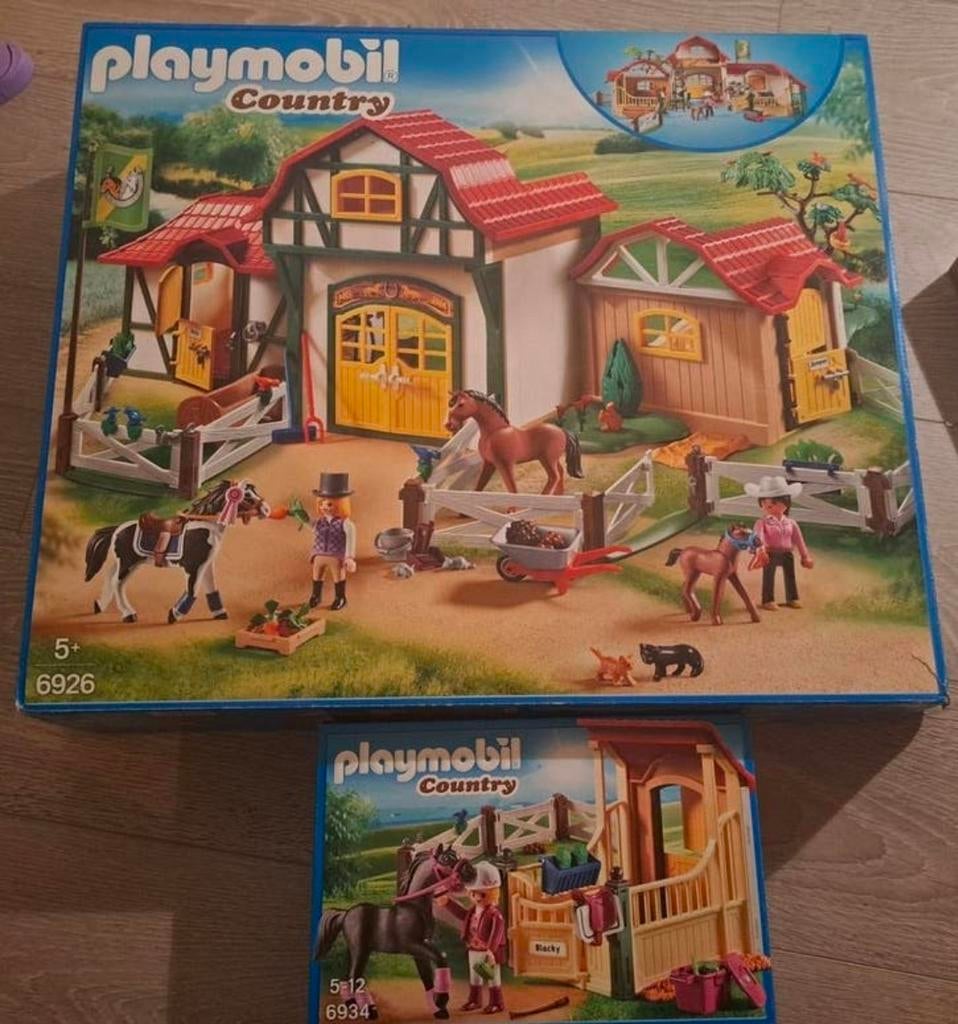 Playmobil Country Paardenstal Sets (6926 & 6934), Kinderen en Baby's, Speelgoed | Playmobil, Ophalen of Verzenden