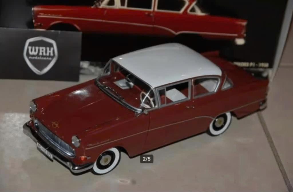 1:18 OPEL REKORD P1 bordeaux red Minichamps in doos WRH, Verzenden, Zo goed als nieuw, Auto, MiniChamps