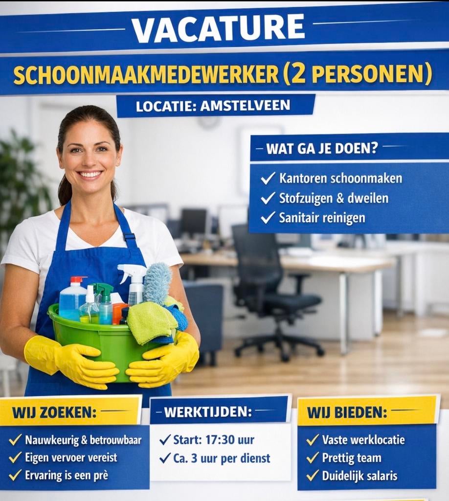 Schoonmakers gezocht, Overige niveaus, Overige vormen