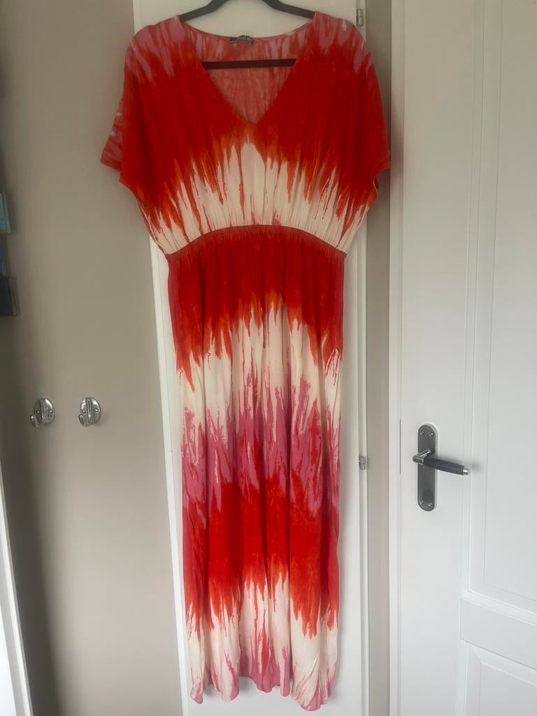 Norah zomerse maxi jurk maat 42, Maat 42/44 (L), Oranje, Ophalen of Verzenden, Zo goed als nieuw